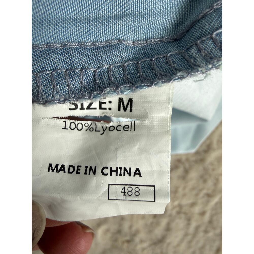 Plaza Pants Chambray Blue Size Medium NWOT - Picture 4 of 6